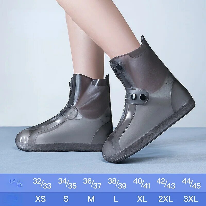 Moda feminina botas altas designer capa de chuva para sapato à prova dwaterproof água transparente botas de água mujer lluvia botas de chuva ll50yx