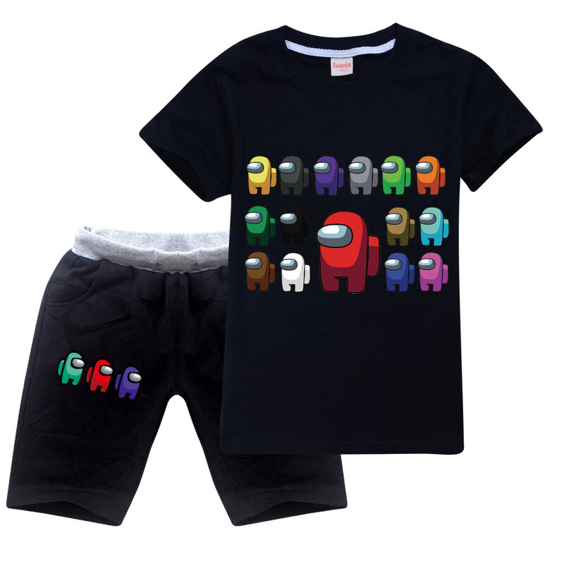 Kids Clothes Sets Boys Girls Short Sleeve Tshirt+Pants Cartoon Girl Clothing Child Summer Casual Sports T-shirt Shorts