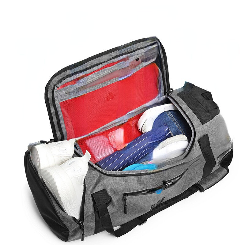 Bolsa de gimnasio multifuncional de gran capacidad de alta calidad, bolso deportivo de tela impermeable, bolsa de viaje portátil, bolsa de equipaje