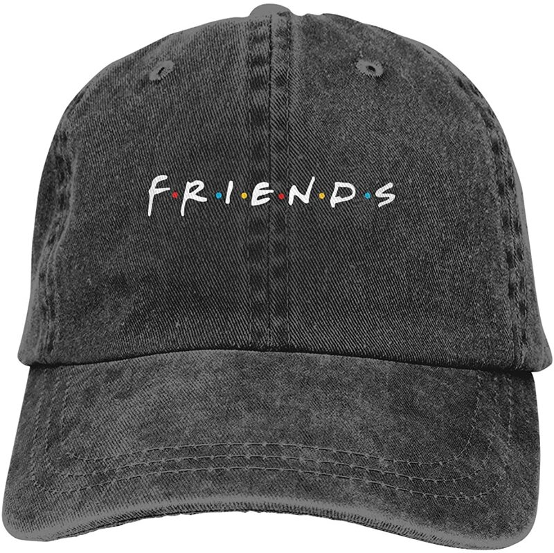 Bonés de beisebol unisex ajustável do chapéu dos amigos preto