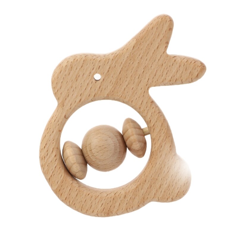 Sonajero de madera para entrenamiento de dedos de bebé, juguetes de madera para corrección del comportamiento de los niños, en el interior con campana, juguetes para acompañar