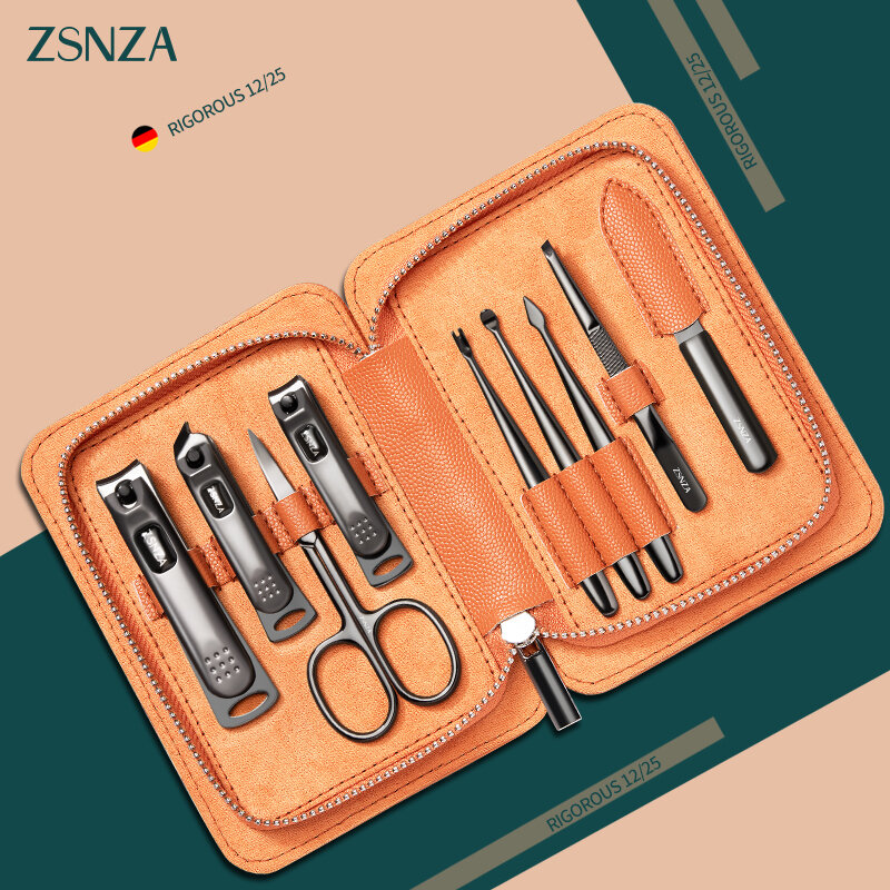 Manicure Set Stainless Steel Nail Clipper Set Scissors Cutter Pedicure Set Nail Care Kit Personal Care Tools For Family Gift Set