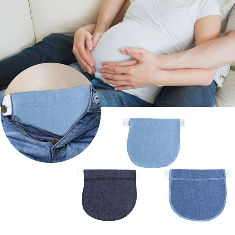 Maternidade cintura extensor gravidez calças de cintura jeans elástico ajustável cinto macio confortável elástico elástico