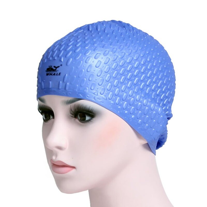 Adultos à prova dwaterproof água silicone natação bonés proteger orelhas de cabelo longo esportes nadar piscina chapéu de natação para homem e mulher
