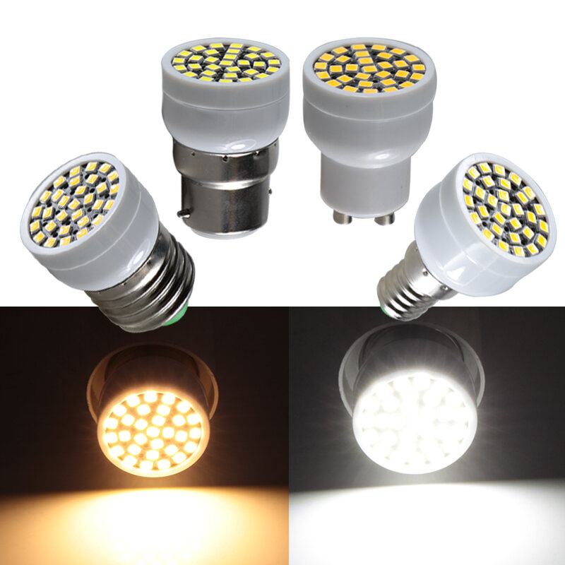 Ampoule led e14 B22 E27 GU10, mini ampoule 3W 110v 220v, projecteur de bougie pour armoires à domicile, lampe murale de bureau, petite lumière décorative