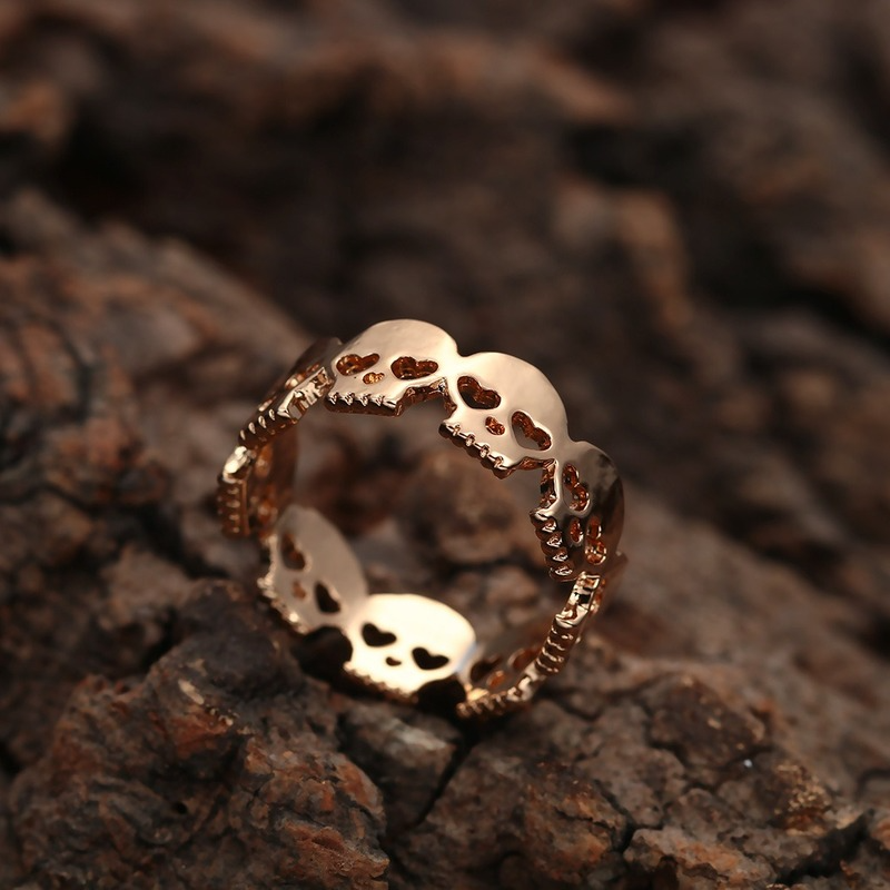 Skull Ring Joint Ring Tail Ring Index Finger Ring Classic Retro Punk Style Party Birthday Gift Unisex Wholesale Gothic