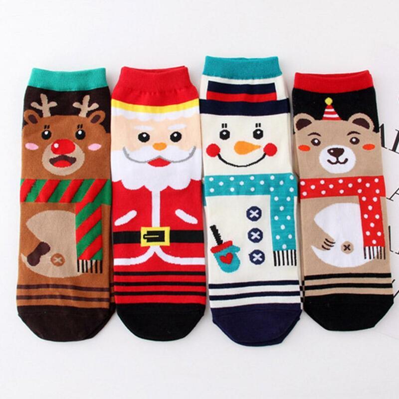 Calcetines de Navidad de dibujos animados, adornos navideños para el hogar, suministros de Navidad, feliz, V1q6