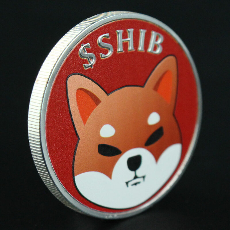 Иллюстратор Dogecoin, монета Шиба-ину (шиб), криптовалютический металлический, позолоченный, физический шиб, красная монета, Дог-убийца, сувенир...