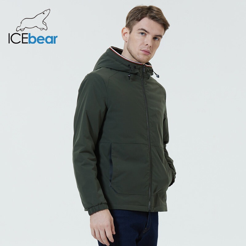 Icebear 2022 casacos masculinos primavera jaqueta elegante com capuz roupas de marca masculina de alta qualidade MWC22718I