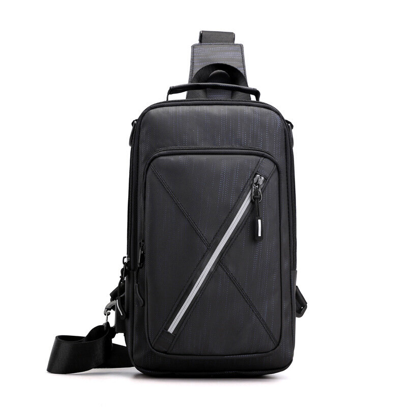 Men USB Nylon Waterproof Multifunction Crossbody Bag Shoulder Bags on shoulder Short Trip Messenger Chest Bag Pack For Male