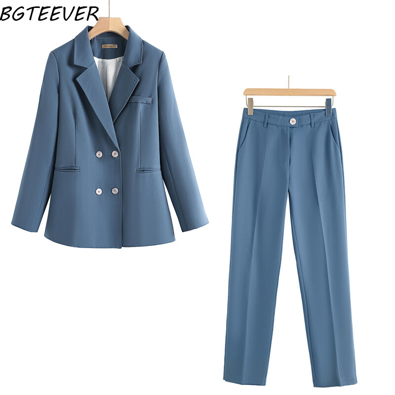 Vintage Herfst Winter Thicken Vrouwen Broek Pak Lichtgroen Notched Blazer Jacket & Pant 2020 Office Wear Vrouwen Suits Vrouwelijke sets