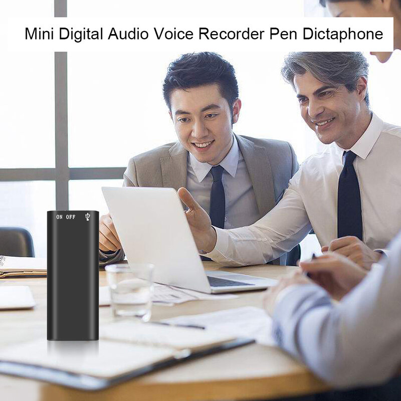 Mini Digital Audio Voice Recorder Dictaphone 8G Stereo MP3 Music Player 3 in 1 8GB Memory Storage USB Flash Disk Drive