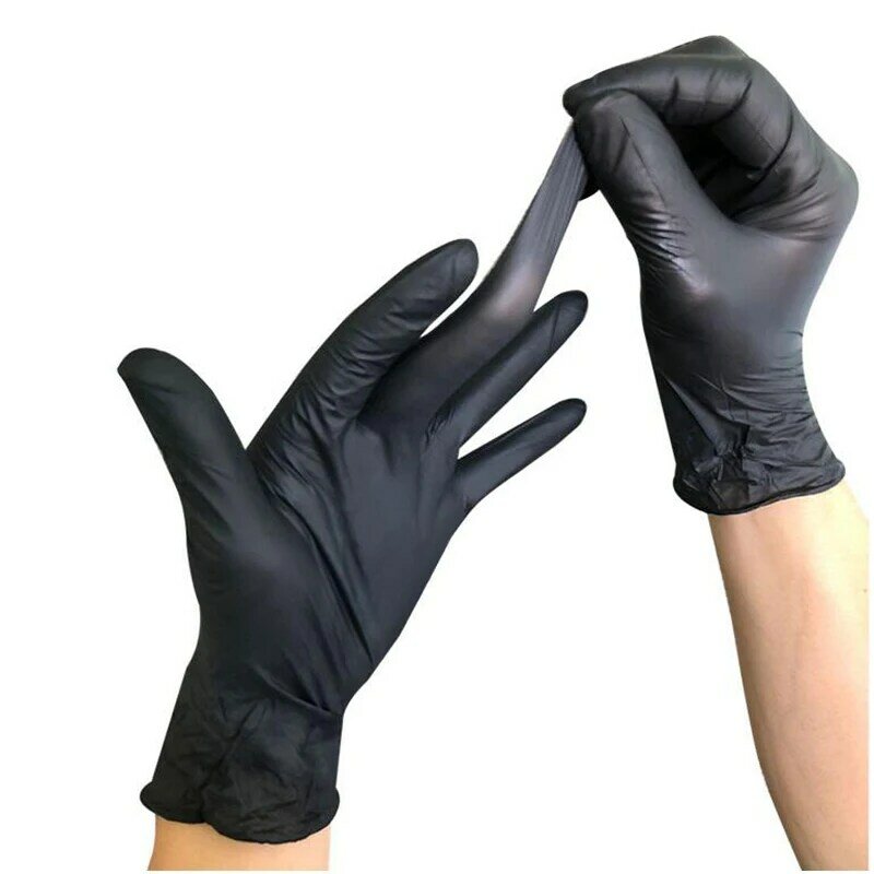 FSUP 6pcs/lot Nitrile Gloves Disposable Work Safety Gloves Food Grade Waterproof Allergy Free Powder For Kitchen Beauty Hair Dye