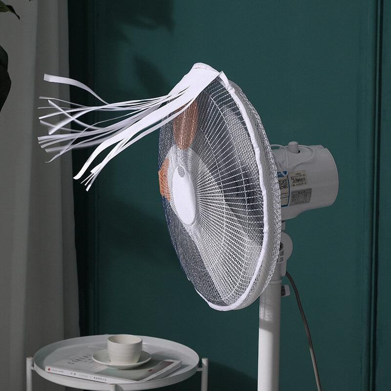 Мультяшный защитный чехол для электрического вентилятора, детский пылезащитный чехол для вентилятора с защитой от зажимов, Сетчатая Сумка,...