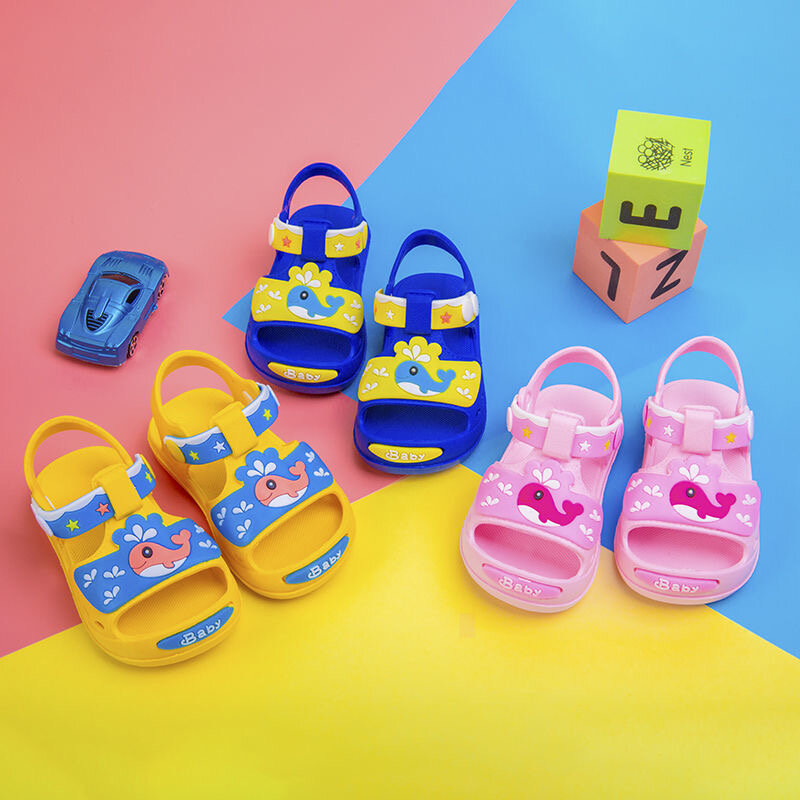 Sandalias para niños y niñas Baotou, zapatos de playa para niños de 1 a 4 años, sandalias antideslizantes de fondo suave para niños, sandalias antideslizantes de verano