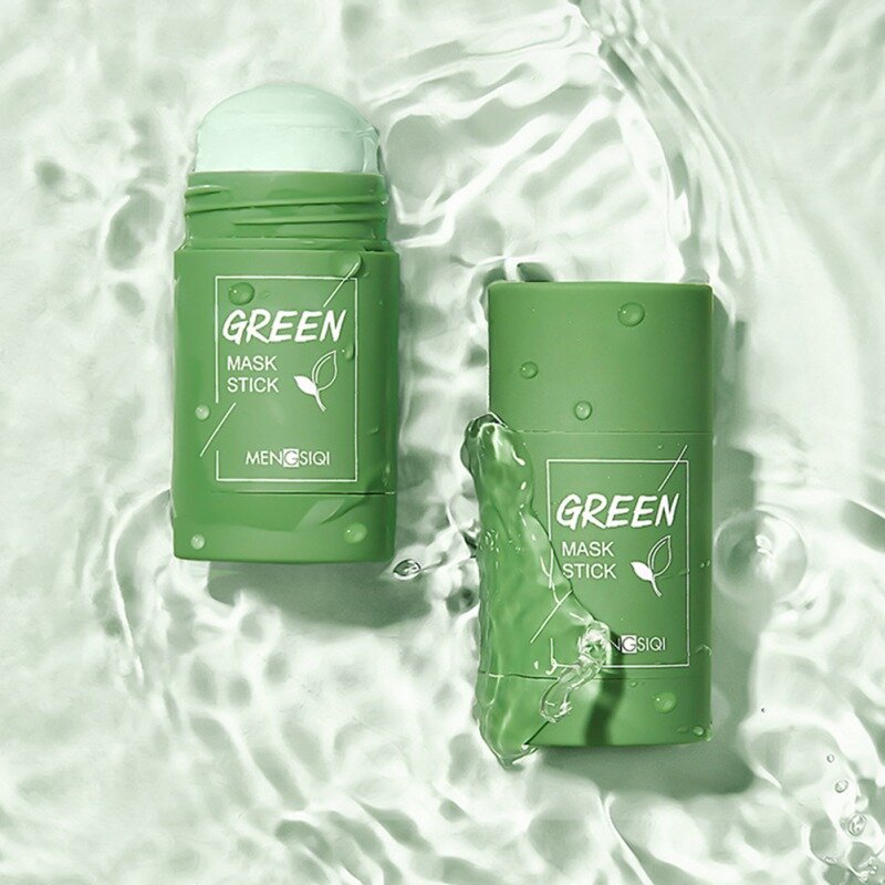 40G Groene Thee Olie Controle Aubergine Acne Reiniging Masker Huidverzorging Hydraterende Verwijderen Mee-eter Fijne Poriën Modder Gezichtsverzorging masker