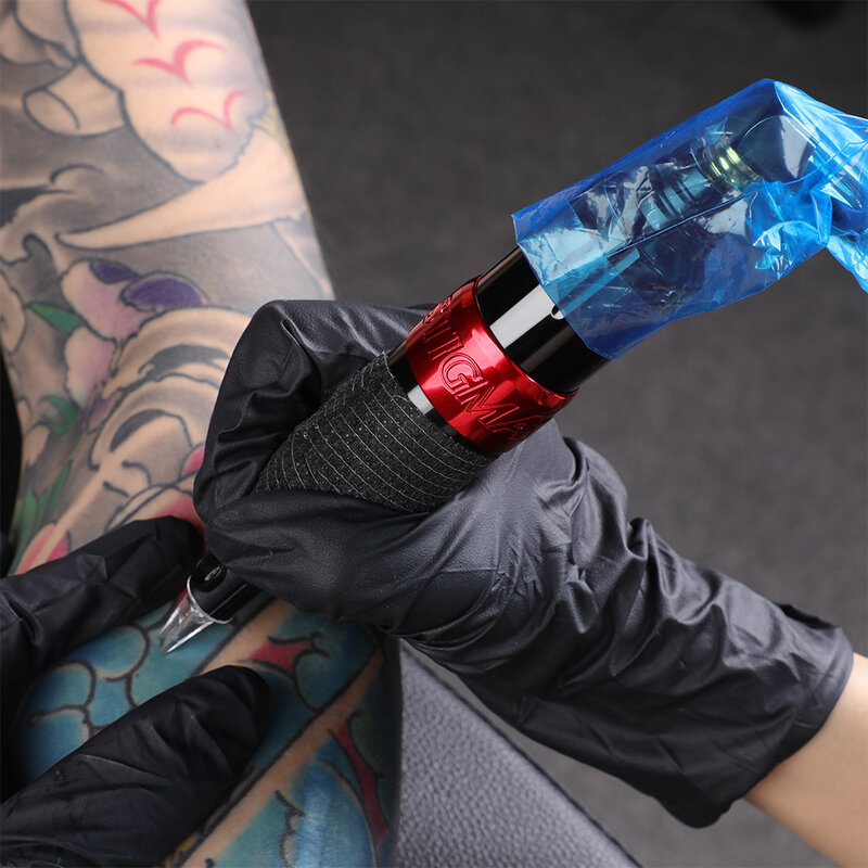 Estigma iniciante kit tatuagem máquina de tatuagem fiação caneta 20 pçs cartucho digital power capa descartável caso de alumínio bandagem