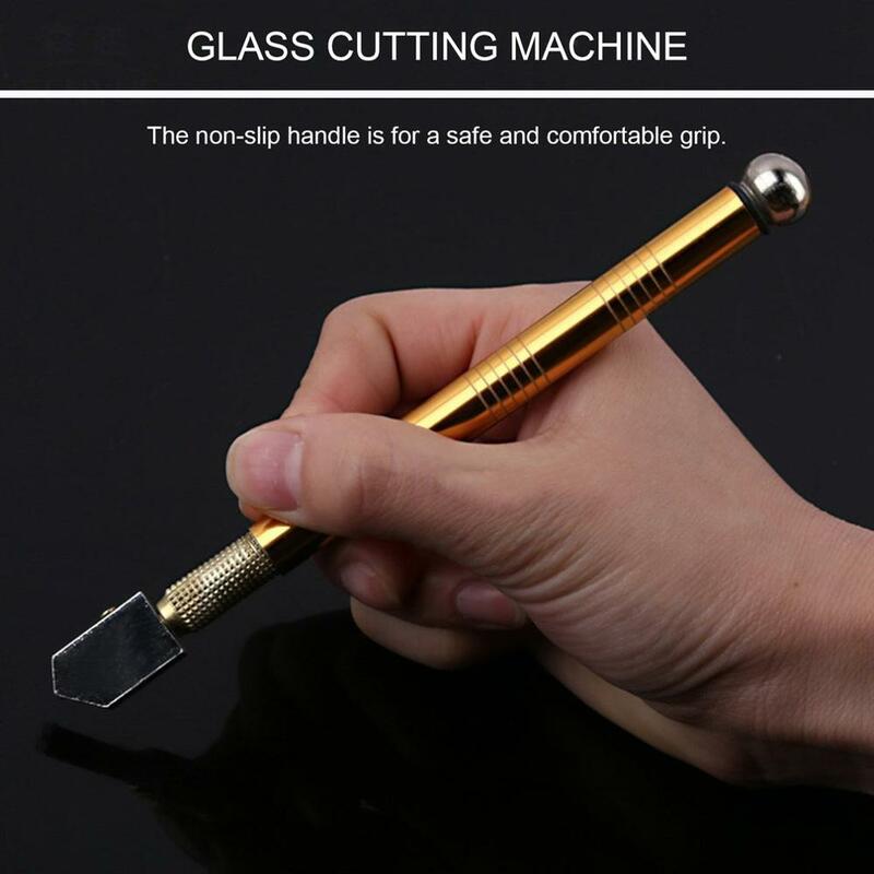 Профессиональные стеклянные стразы с металлической ручкой, самосмазывающийся резак для подачи масла, режущий инструмент для стекла