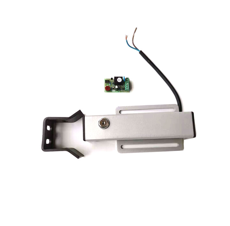 LPSECURITY-cerradura de puerta de oscilación eléctrica, pestillo con placa de Control para relé de tiempo, 12VDC