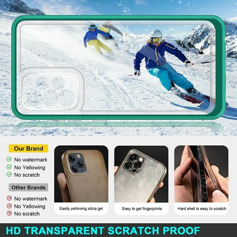 For Samsung Galaxy A52 A72 4G 5G Case Transparent Armor Full Protective Cover For Galaxy A12 A 52 72 12 Silicone Bumper Cases