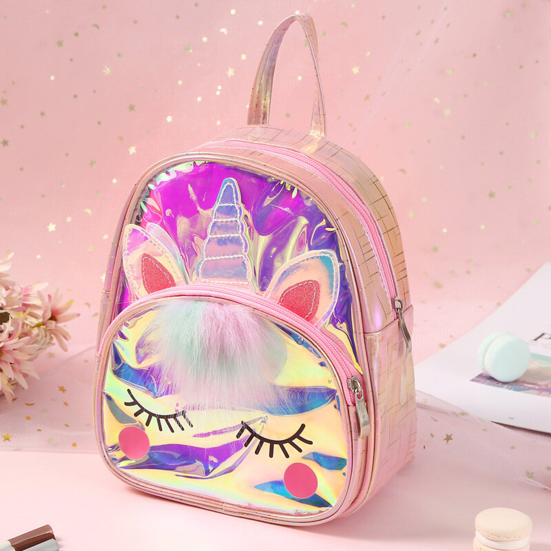 Female Holographic Unicorn Backpack Women Soft Laser Transparent TPU Schoolbags Large Capacity Waterproof Shoulder Bag For Girls