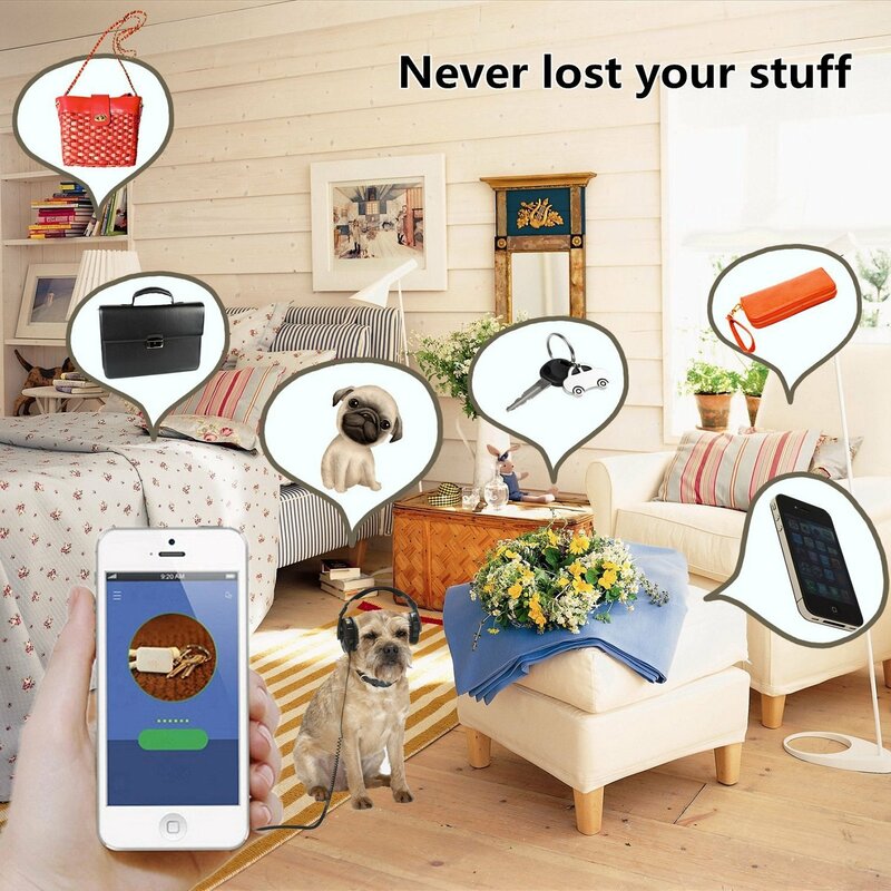Mini traceur GPS intelligent, Bluetooth, étanche, Anti-perte, alarme, étiquette, localisateur sans fil, animal de compagnie, chien, chat, clés, portefeuille pour enfants