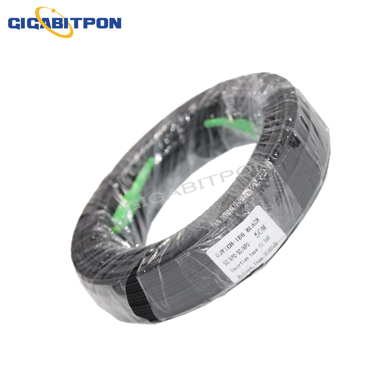 Simplex-cable de fibra óptica para exteriores, conector G675A1 de un solo modo, 3 de acero, 1 núcleo, para FC LC ST SC, chaqueta negra de 30m de largo