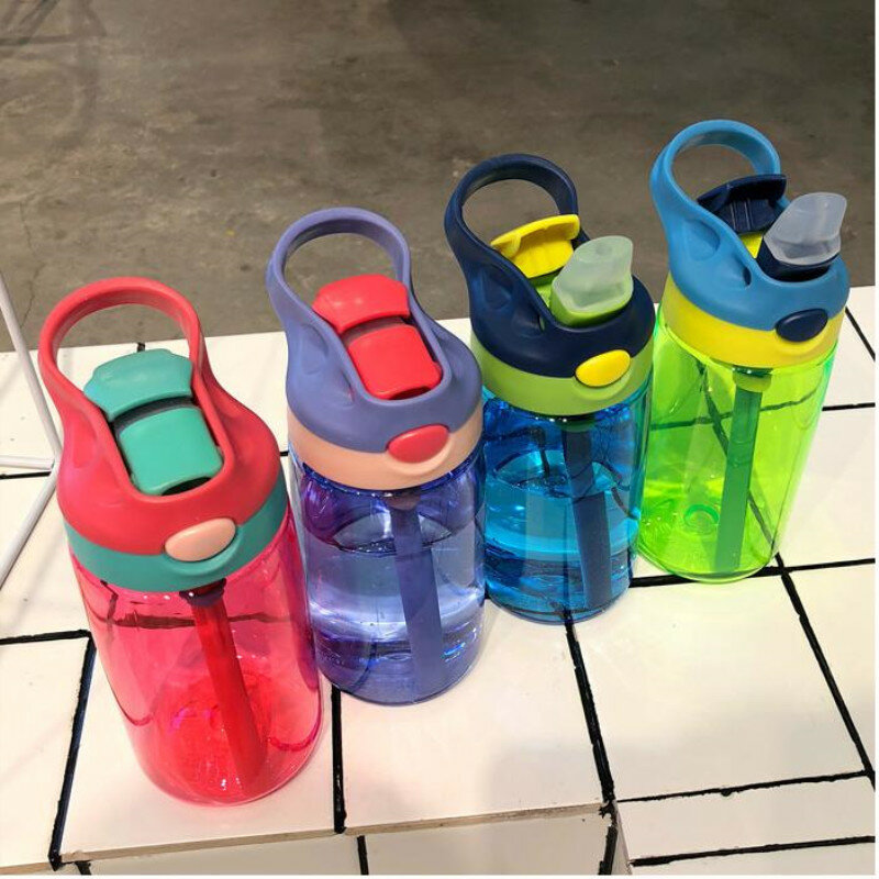 480ML Baby Kids Children Portable Feeding Drinking Water Bottle Cup With Straw