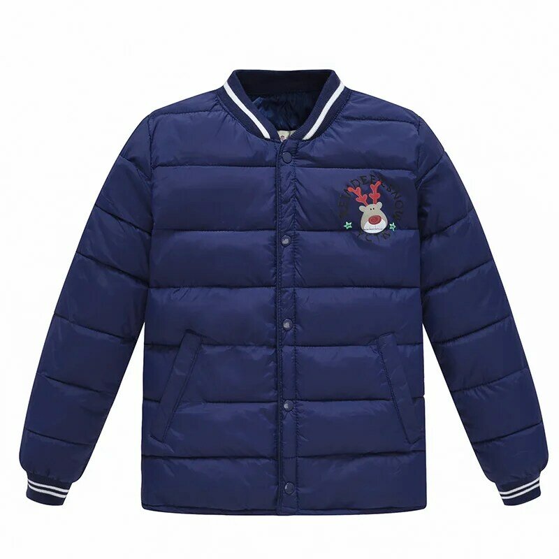 Jaqueta infantil de algodão, casaco quente de duas-13 anos para meninos e meninas, outono e inverno