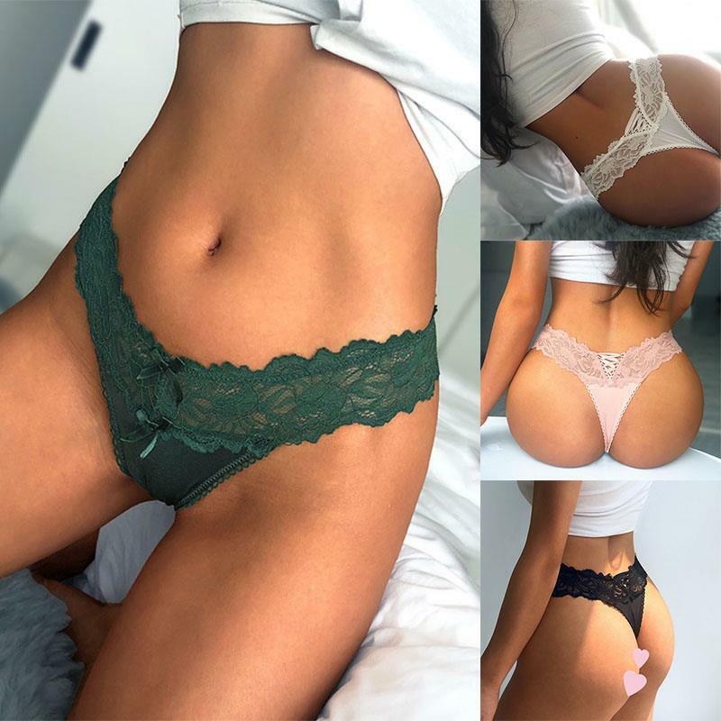 Women Sexy Lace Panties Low-waist Underwear Thong Lingerie Embroidery Temptation Intimates Breathabl