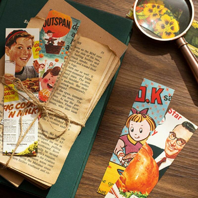 Bookmarks Paper Painting Cards Retro Beautiful Boxed Stationery Holder Bookmark Commemorative Gifts Bookmark Book Gift Card W2C4