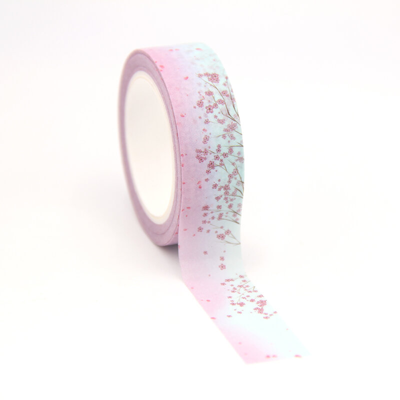 10PCS/lot 15MM*10M Solar Term Spring Pink Red Flowers washi tape Masking Tapes Decorative Stickers DIY Stationery School Supply