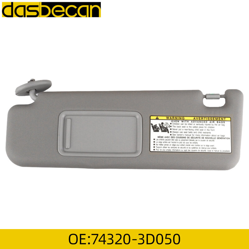 Dasbecan-guarda-sol para motorista de carro, espelhado e esquerdo, conjunto embutido, para toyota 4 séries 2004 a 2008