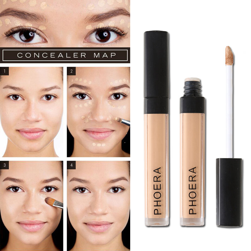 Phoera Make Concealer Langdurige Hydraterende Porie Acne Cover Gezicht Contour Make-Up Cosmetische Maquiagem Profissional TSLM2