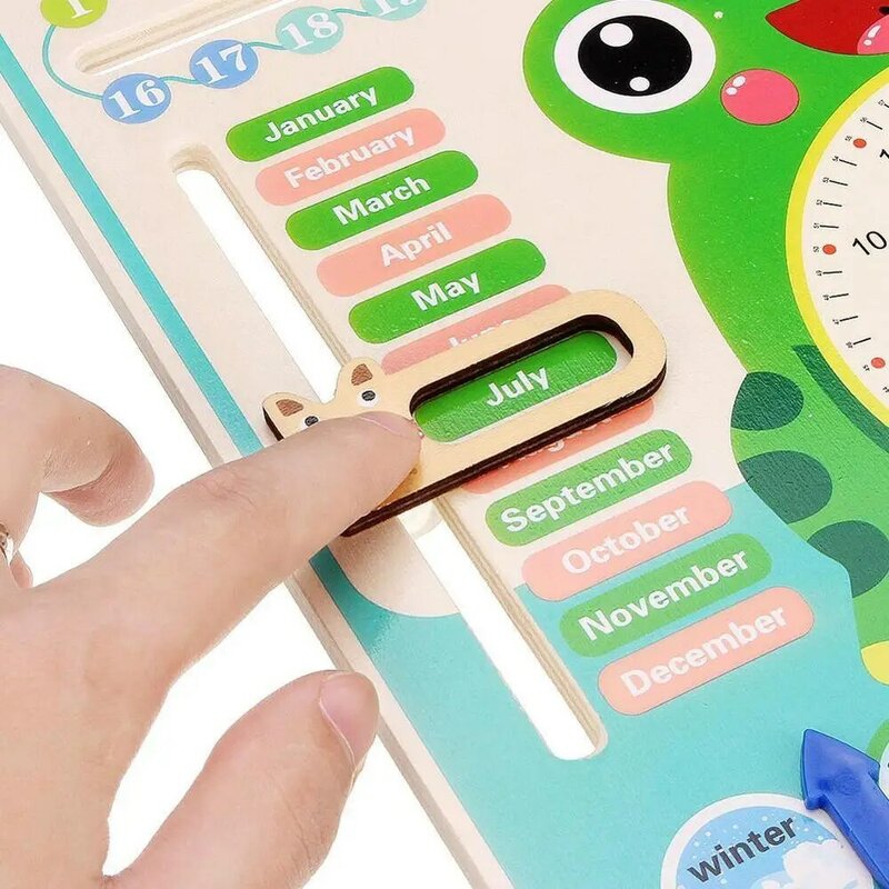 Wooden Educational Clock Toys Hour Minute Second Cognition Kids Toys Colorful Early Clocks Learning For Children Gift Q2Q8