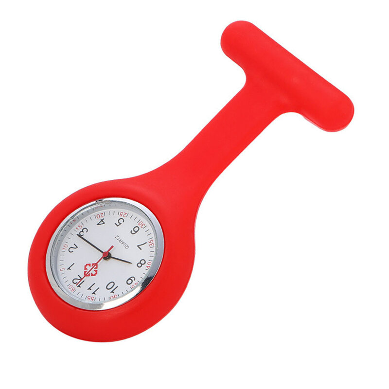 Jam Tangan Perawat Kualitas Tinggi Jam Saku untuk Anak Perempuan Jam Tangan Kuarsa Perawat Silikon Jam Tunik Bros Jam Reloj De Regalo