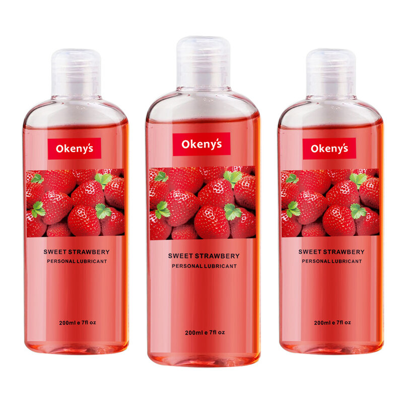 200ml Strawberry Flavor Lubricant Strawberry Flavor Edible External Use to Help Lubrication