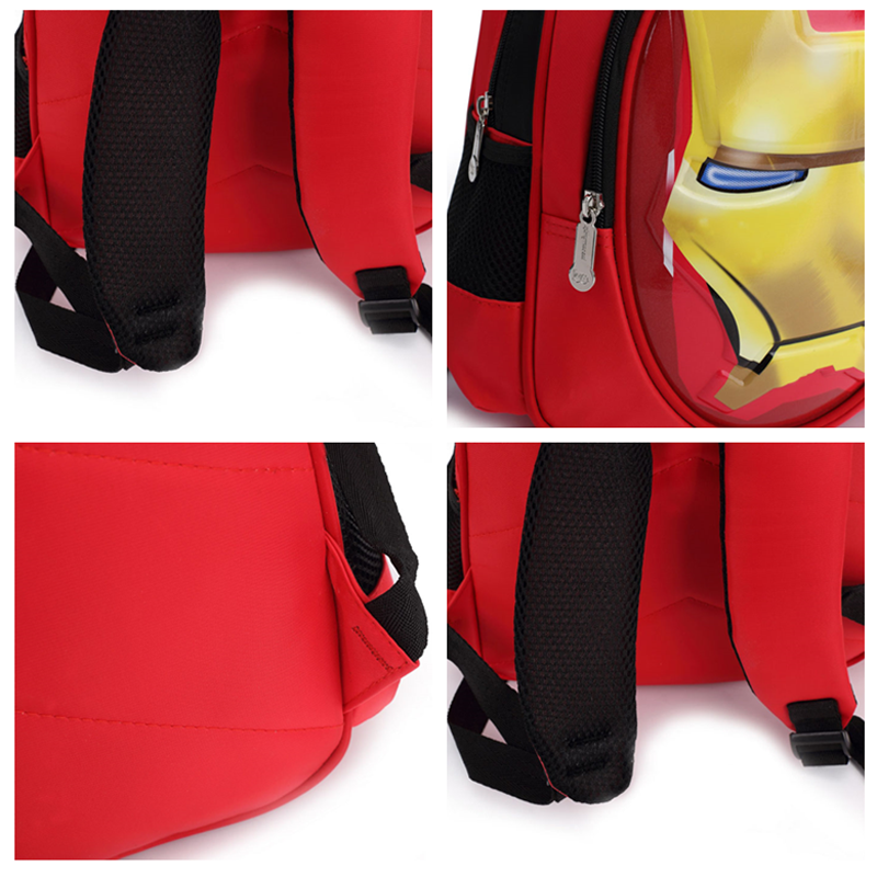 Cartable 3D Iron Man pour garçons et filles, cartable pour adolescents, sac à dos de voyage étanche pour enfants, dessin animé SR, haute capacité