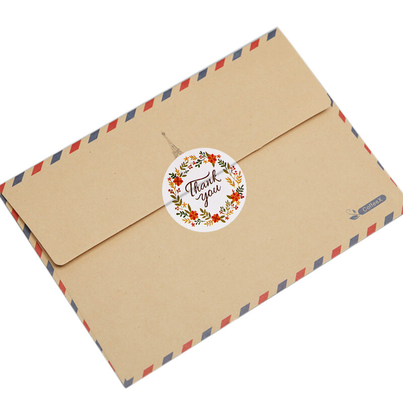 Adesivos redondos com 13 estilos, obrigado, decoração artesanal de 2.5cm, etiqueta selada de envelopes para festa de casamento, faça você mesmo