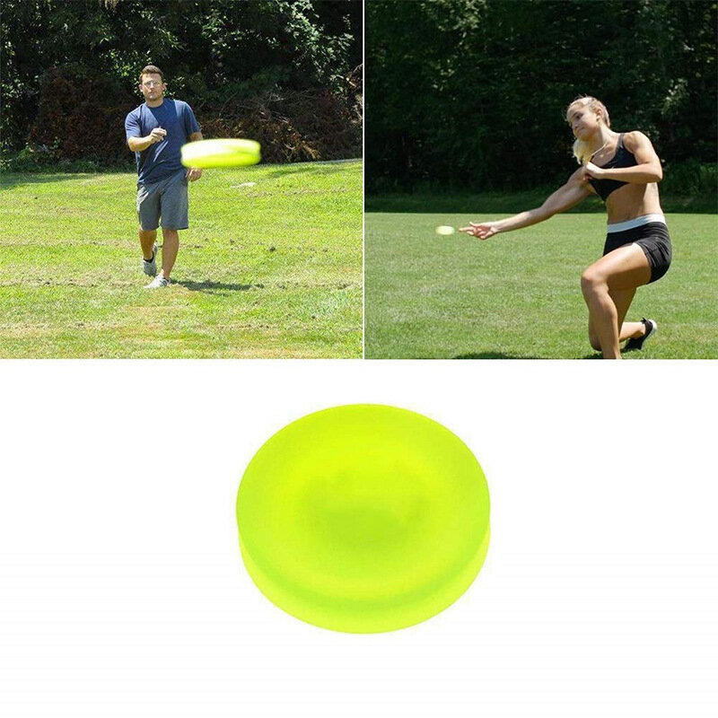 Mini disques volants flexibles de poche en Silicone, couleur lumineuse, nouveau jeu rotatif pour attraper, pour jouet de sport de plein air, 1 pièce