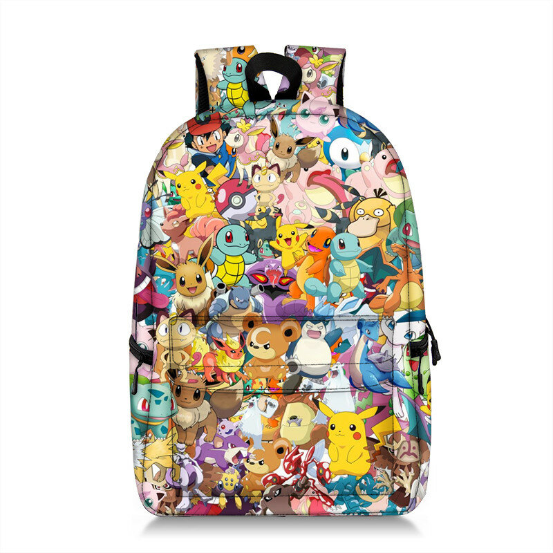 Mochila de lona de Anime para hombre y mujer, bolsa escolar para niños, niñas y adolescentes, bolso de viaje de hombro