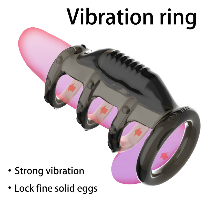 Penis wibracyjny pierścień trwały powiększ Cock stymulować masaż łechtaczka Anal Bondage pierścienie Sex zabawki dla kobiet mężczyzn G Spot Vibator