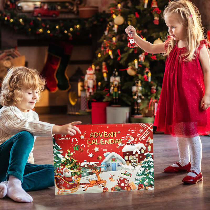 2022 Blind Box Neue Jahr Weihnachten Decor Frohe Weihnachten Ornament Home Party Squeeze Spielzeug Geschenk Box Advent Kalender