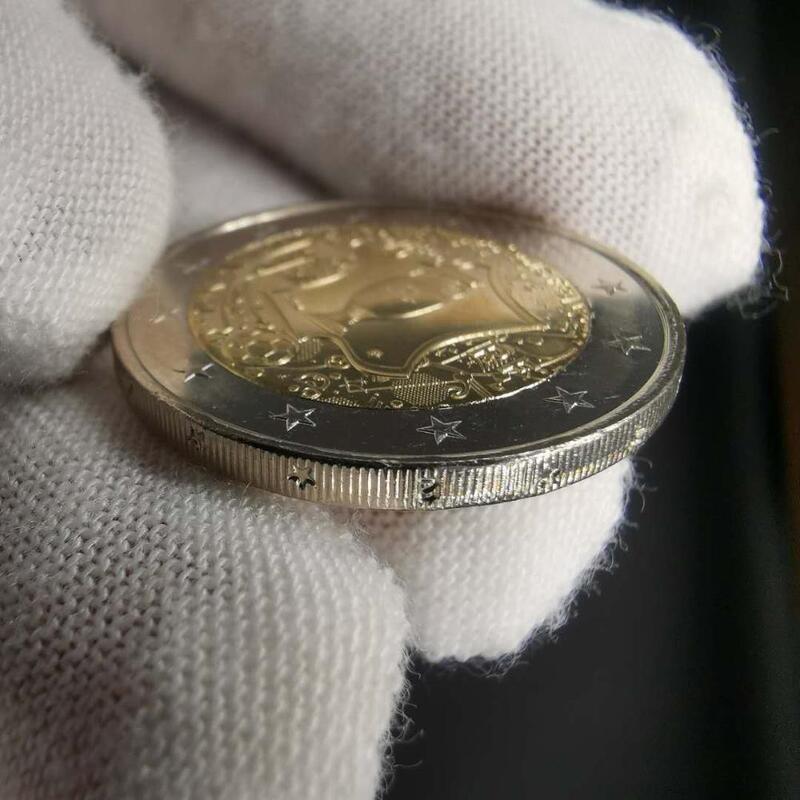 Francja 2 Euro 2016 mecz piłki nożnej 100% prawdziwe oryginalne monety Comemorative kolekcja monet rzadko Unc 1 sztuk monety