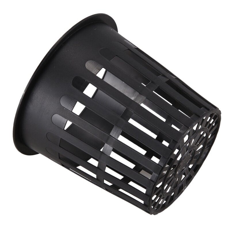 15 Pack 4 Inch Net Cups Slotted Mesh Wide Lip Filter Plant Net Pot Bucket Basket for Hydroponics