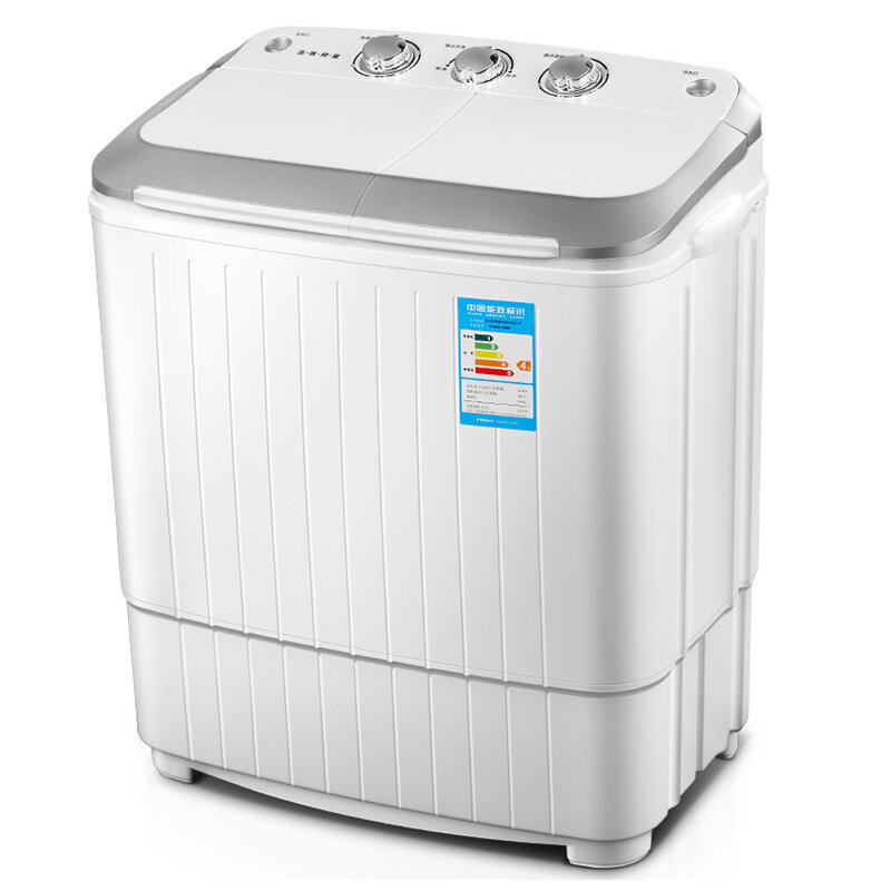 Gaoge Dubbele Drum Mini Wasmachine Kleine Semi-automatische Wassen En Strippen Machine