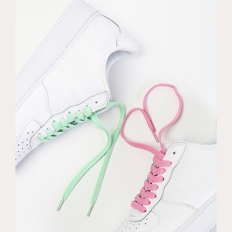 1pair Flat Shoelaces Classic Shoe Laces Fit Fashion Solid Sports Shoelace Casual Unisex Shoe Strings Shoe Accessories