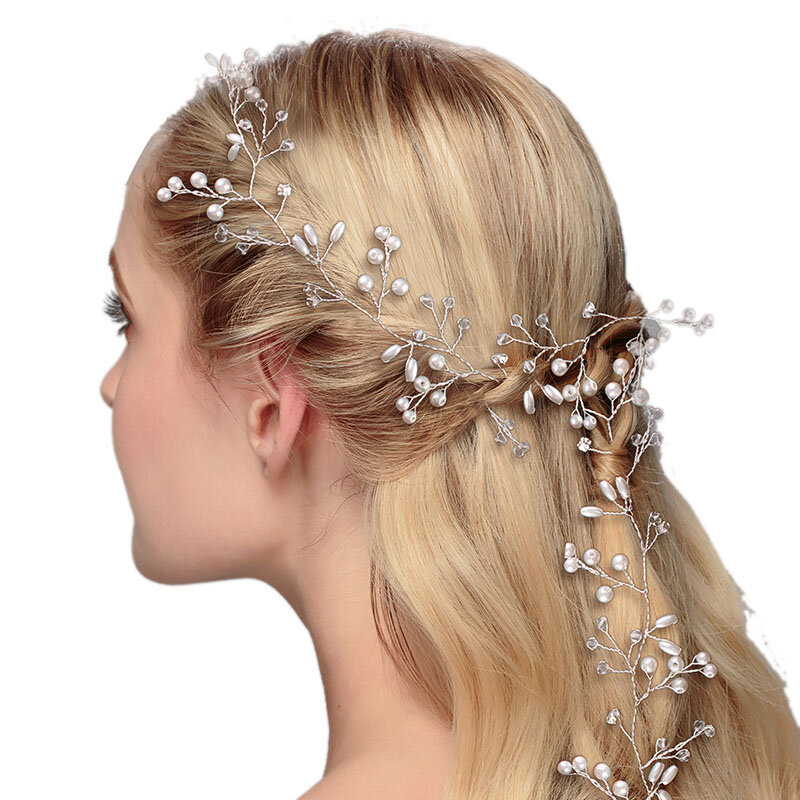 Accesorios para el cabello de boda para mujer, diademas de flores exquisitas, Tiaras para novias, accesorios para el cabello, perlas de cristal, diadema, tocado