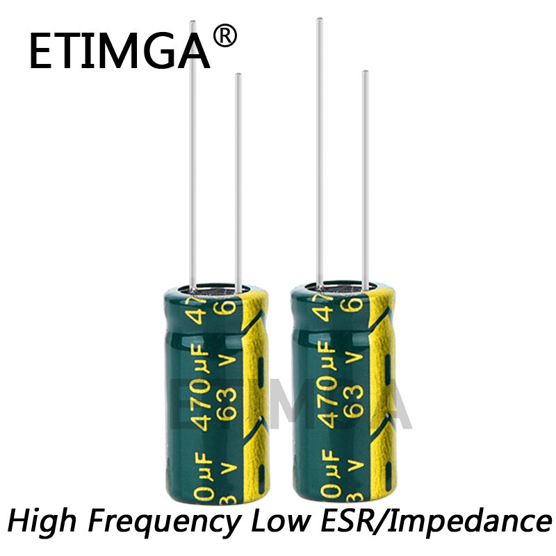 4 قطعة/الوحدة عالية التردد مقاومة منخفضة 63v 470 فائق التوهج 10X20 الألومنيوم كهربائيا مكثف 63V470UF 20%