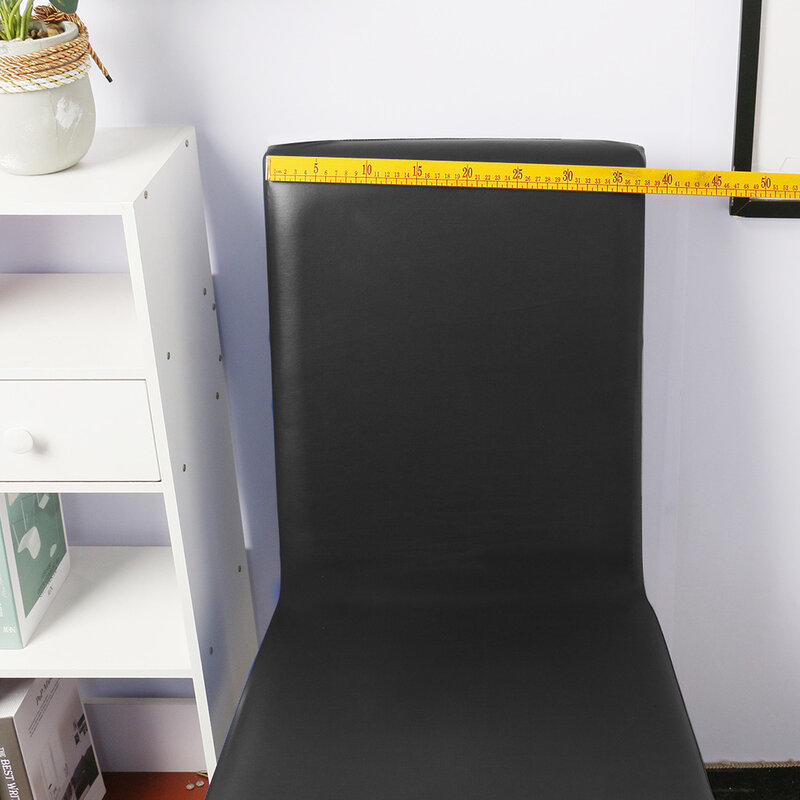 Funda impermeable para silla, Protector de asiento de cuero PU, fundas elásticas de LICRA para comedor